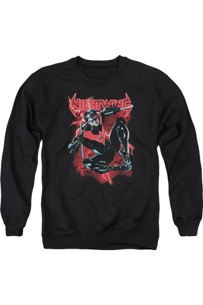 Gildan Batman Nightwing Adult Crewneck Sweatshirt In Black