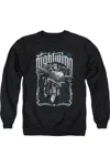 Gildan Batman Nightwing Biker Adult Crewneck Sweatshirt In Black