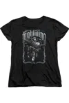 Gildan Batman Nightwing Biker Short Sleeve Womens Tee / T-shirt In Black
