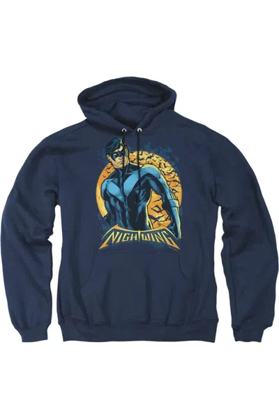 Gildan Batman Nightwing Moon Adult Pull Over Hoodie / Hooded Sweatshirt In Blue