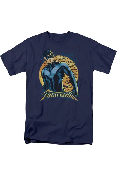 Gildan Batman Nightwing Moon Short Sleeve Adult Tee / T-shirt In Blue
