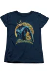 Gildan Batman Nightwing Moon Short Sleeve Womens Tee / T-shirt In Blue