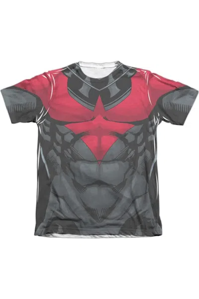 Gildan Batman Nightwing Red Uniform Adult Poly/cotton Short Sleeve Tee / T-shirt In White