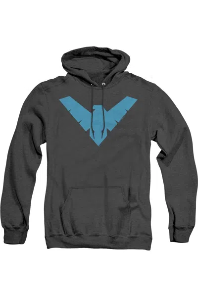 Gildan Batman Nightwing Symbol Adult Heather Hoodie / Hooded Sweatshirt In Black