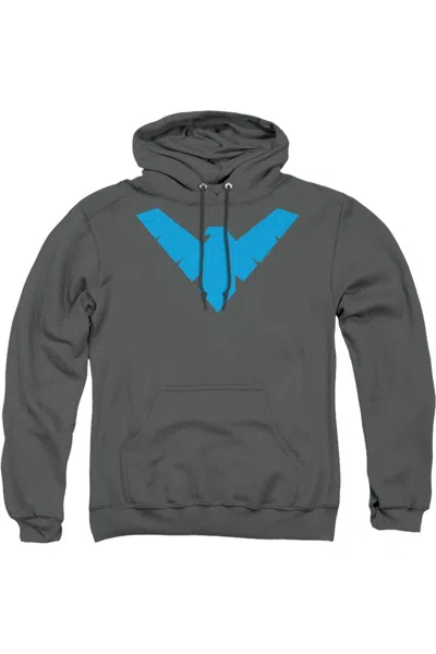 Gildan Batman Nightwing Symbol Adult Pull Over Hoodie / Hooded Sweatshirt In Pink