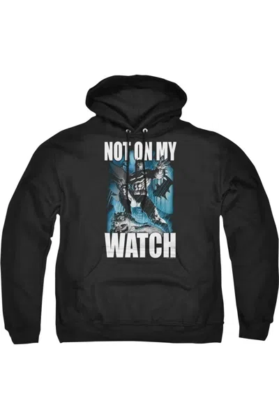 Gildan Batman Not On My Watch Adult Pull Over Hoodie / Hooded Sweatshirt In Black