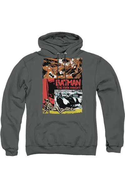 Gildan Batman Old Movie Poster Adult Pull Over Hoodie / Hooded Sweatshirt In Pink