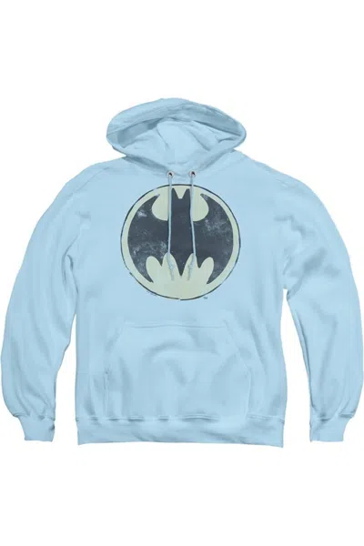 Gildan Batman Old Time Logo Adult Pull Over Hoodie / Hooded Sweatshirt In Blue
