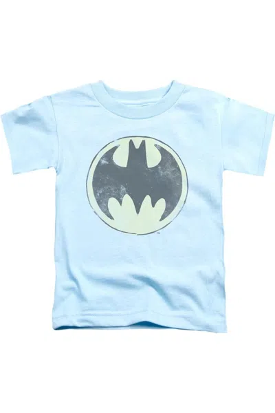 Gildan Kids' Batman Old Time Logo Short Sleeve Toddler Tee / T-shirt In Blue