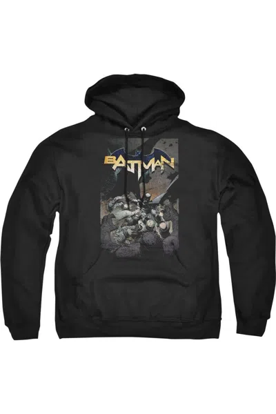Gildan Batman One Adult Pull Over Hoodie / Hooded Sweatshirt In Black