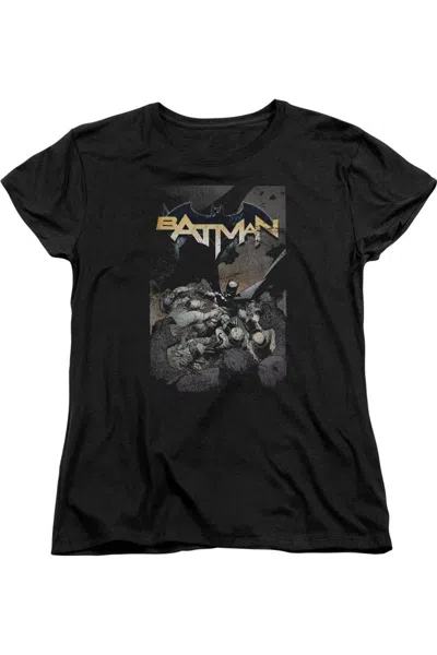 Gildan Batman One Short Sleeve Womens Tee / T-shirt In Black