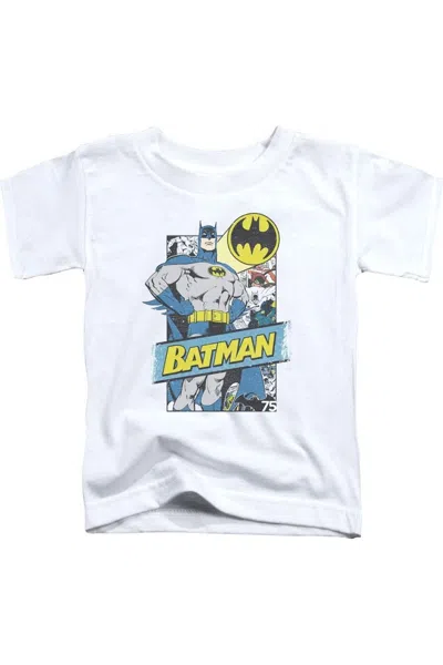 Gildan Kids' Batman Out Of The Pages Short Sleeve Toddler Tee / T-shirt In White