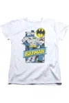 Gildan Batman Out Of The Pages Short Sleeve Womens Tee / T-shirt In White