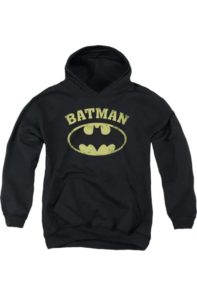 Gildan Kids' Batman Over Symbol Youth Pull Over Hoodie / Hooded Sweatshirt In Black