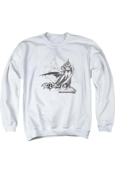 Gildan Batman Overseer Adult Crewneck Sweatshirt In White