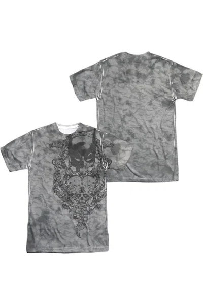 Gildan Batman Overtaken Short Sleeve Adult Poly Crew Tee / T-shirt In Gray