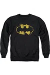Gildan Batman Paint Roller Logo Adult Crewneck Sweatshirt In Black