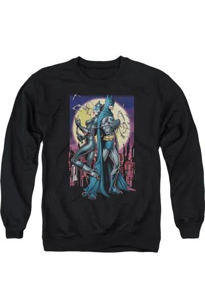 Gildan Batman Paint The Town Red Adult Crewneck Sweatshirt In Black