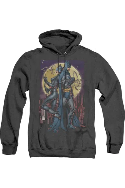Gildan Batman Paint The Town Red Adult Heather Hoodie / Hooded Sweatshirt In Black
