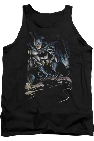 Gildan Batman Perched Adult Tank Top In Black