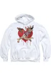 Gildan Batman Perfect Angel Adult Pull Over Hoodie / Hooded Sweatshirt In White