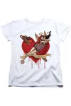 Gildan Batman Perfect Angel Short Sleeve Womens Tee / T-shirt In White