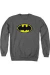 Gildan Batman Pixel Symbol Adult Crewneck Sweatshirt In Pink