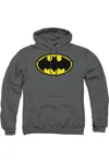 Gildan Batman Pixel Symbol Adult Pull Over Hoodie / Hooded Sweatshirt In Pink