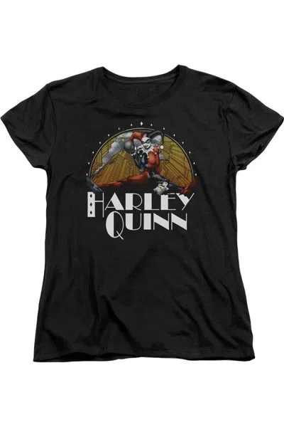 Gildan Batman Play Date Short Sleeve Womens Tee / T-shirt In Black