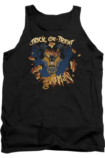Gildan Batman Pumpkin Burst Adult Tank Top In Black