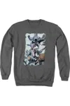 Gildan Batman Punch Adult Crewneck Sweatshirt In Pink
