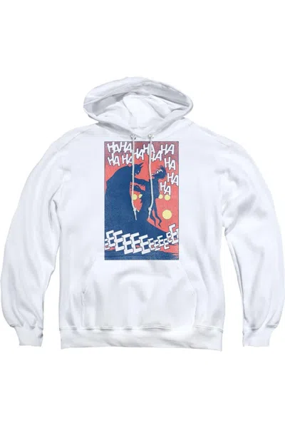 Gildan Batman Punchline Adult Pull Over Hoodie / Hooded Sweatshirt In White