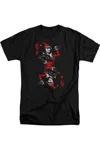 Gildan Batman Quinn Of Diamonds Short Sleeve Adult Tall Tee / T-shirt In Black