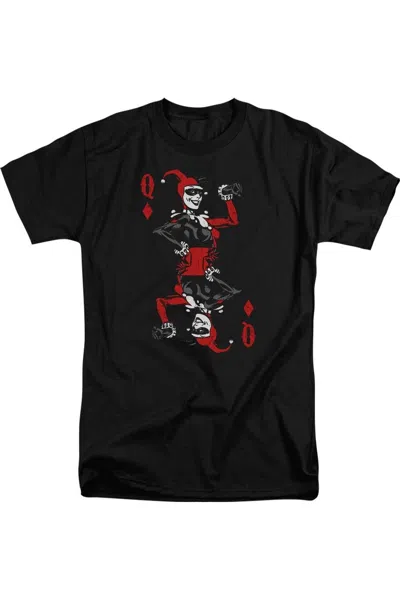 Gildan Batman Quinn Of Diamonds Short Sleeve Adult Tall Tee / T-shirt In Black