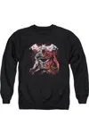 Gildan Batman Raging Bat Adult Crewneck Sweatshirt In Black