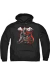 Gildan Batman Raging Bat Adult Pull Over Hoodie / Hooded Sweatshirt In Black