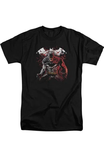 Gildan Batman Raging Bat Short Sleeve Adult Tall Tee / T-shirt In Black