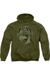 Gildan Batman Ready To Strike Adult Pull Over Hoodie / Hooded Sweatshirt In Green