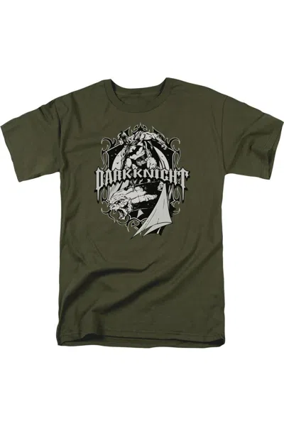 Gildan Batman Ready To Strike Short Sleeve Adult Tee / T-shirt In Green