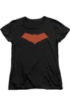 Gildan Batman Red Hood Short Sleeve Womens Tee / T-shirt In Black