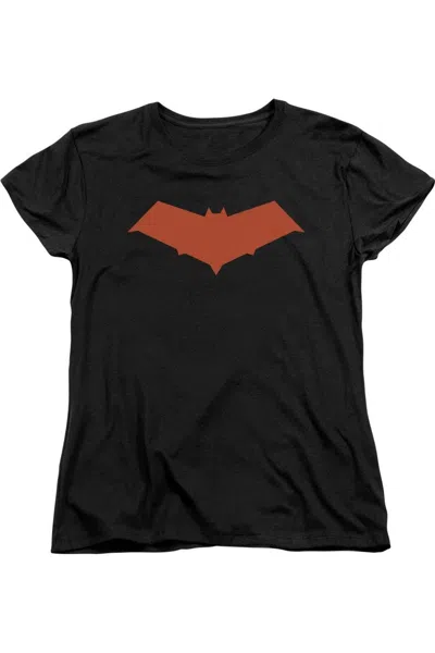 Gildan Batman Red Hood Short Sleeve Womens Tee / T-shirt In Black