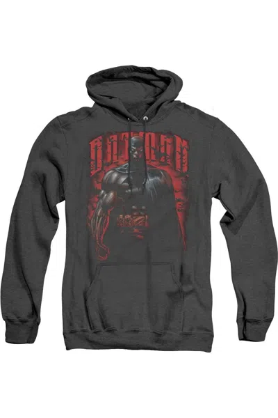Gildan Batman Red Knight Adult Heather Hoodie / Hooded Sweatshirt In Black