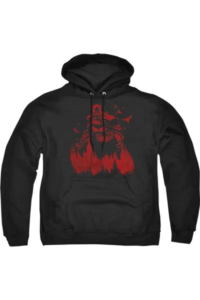 Gildan Batman Red Knight Adult Pull Over Hoodie / Hooded Sweatshirt In Black