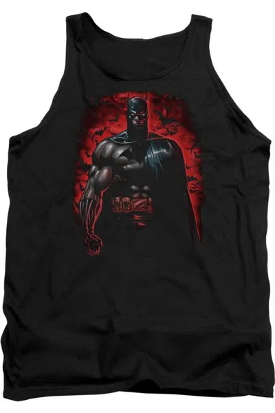 Gildan Batman Red Knight Adult Tank Top In Black