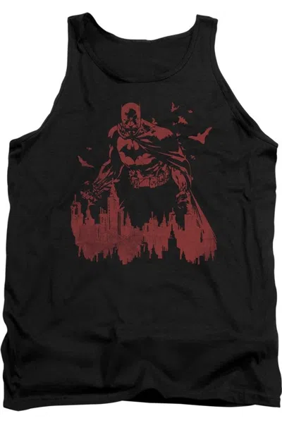 Gildan Batman Red Knight Adult Tank Top In Black