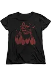 Gildan Batman Red Knight Short Sleeve Womens Tee / T-shirt In Black
