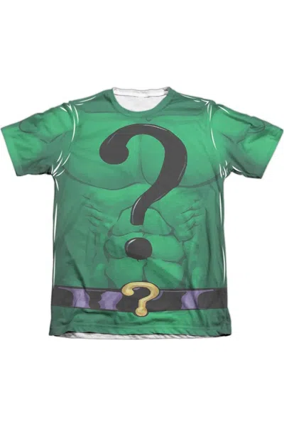 Gildan Batman Riddler Uniform Adult Poly/cotton Short Sleeve Tee / T-shirt In White