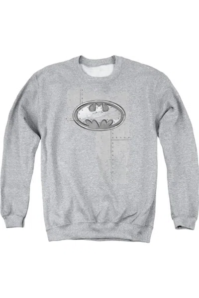 Gildan Batman Rivited Metal Logo Adult Crewneck Sweatshirt In Multi