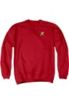 Gildan Batman Robin Logo Adult Crewneck Sweatshirt In Red