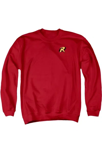 Gildan Batman Robin Logo Adult Crewneck Sweatshirt In Red